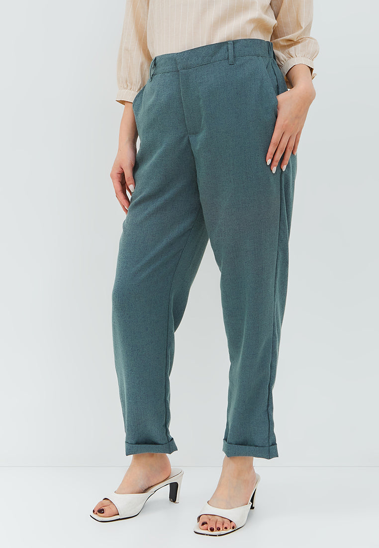 Vivienne Turquoise Regular Woven Pants | G.3191