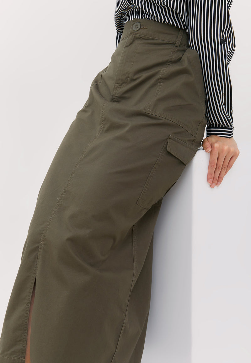 Geela Official - Erinna Olive Cargo Skirt (G.2198) - Rok Wanita