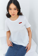 Geela Official - Indonesia Flag White T-Shirt (G.7427) - Kaos Wanita