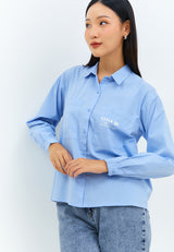 Jocelyn Blue Oversize Shirt | G.11635