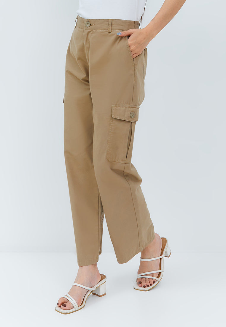 Lara Khaki Cargo Pants | G.3904