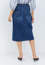 Gita Midi Dark Blue Skirt | G.2302