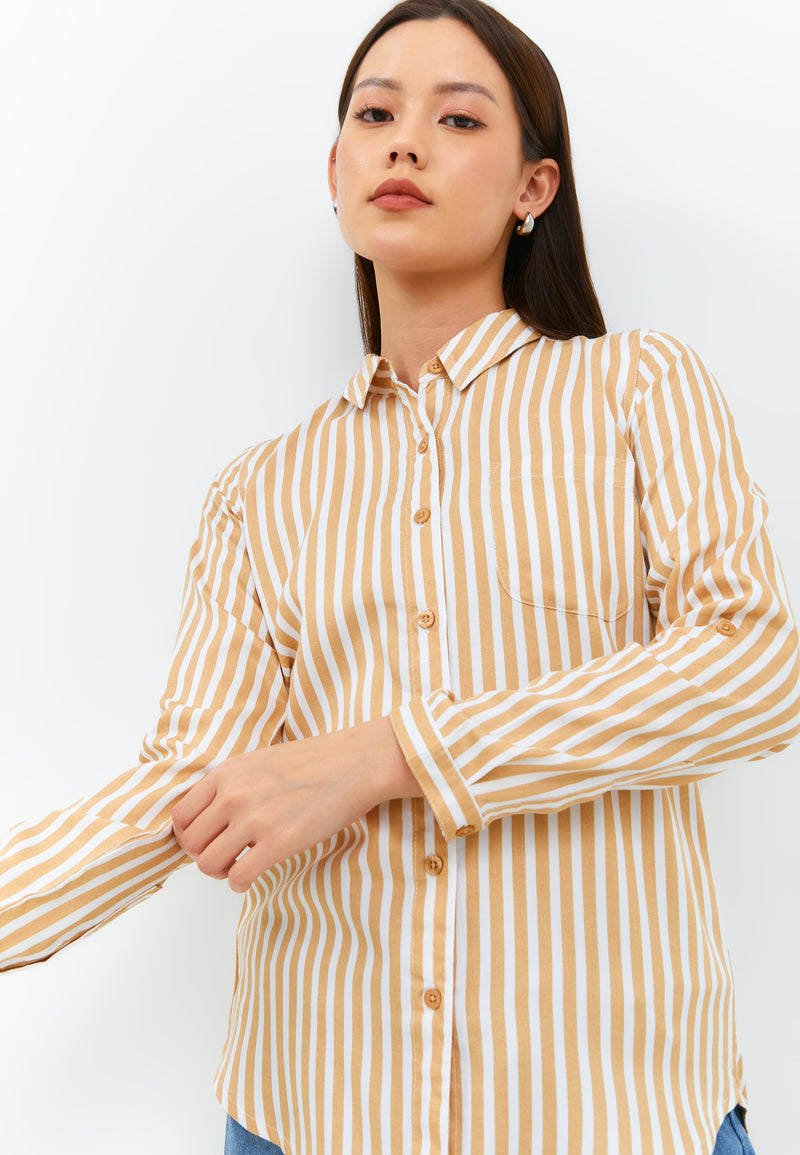 Aemma Cream Stripe Shirt | G.11632