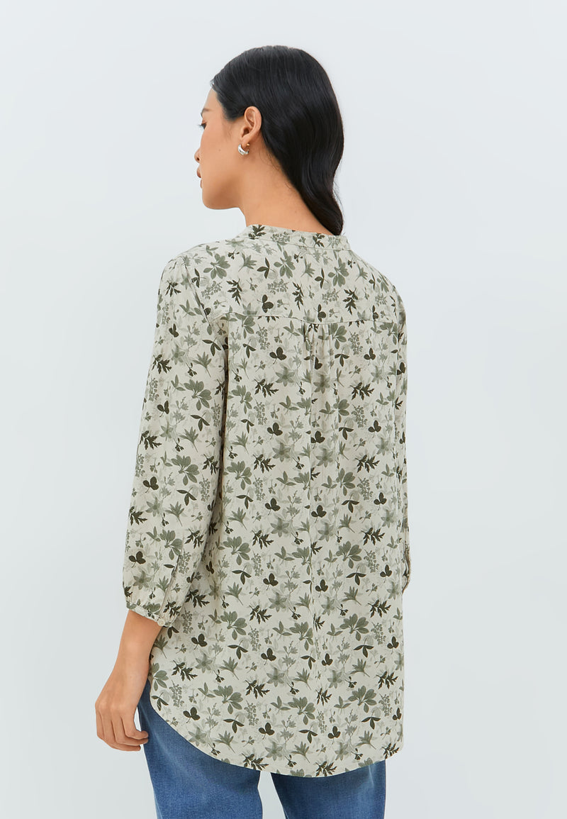 Cartea Flower Green Blouse | G.13102