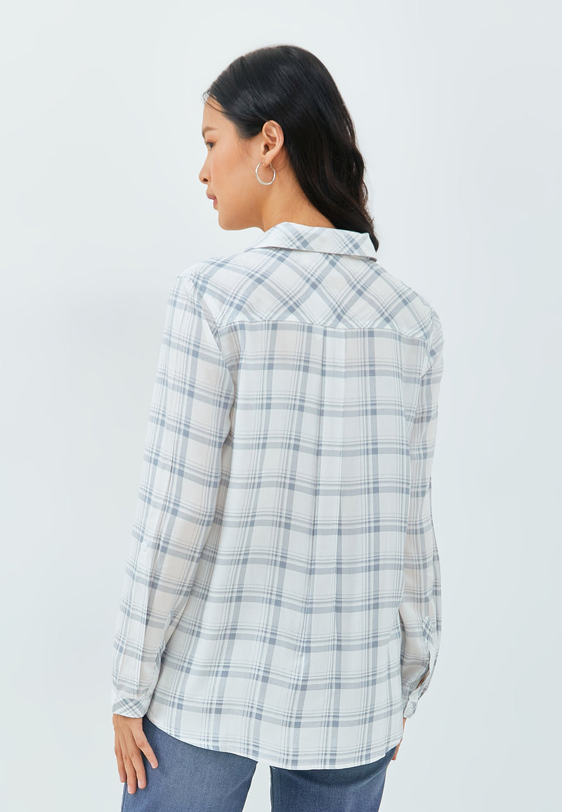 Anika White Check Shirt | G.11584