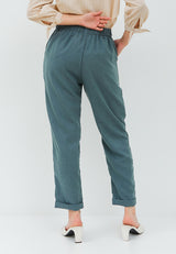 Vivienne Turquoise Regular Woven Pants | G.3191