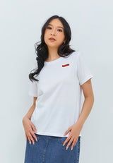 Geela Official - Indonesia Flag White T-Shirt (G.7427) - Kaos Wanita