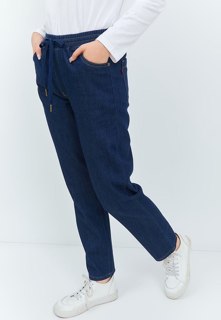 Stacey Drawstring Dark Blue Jeans | G.3196