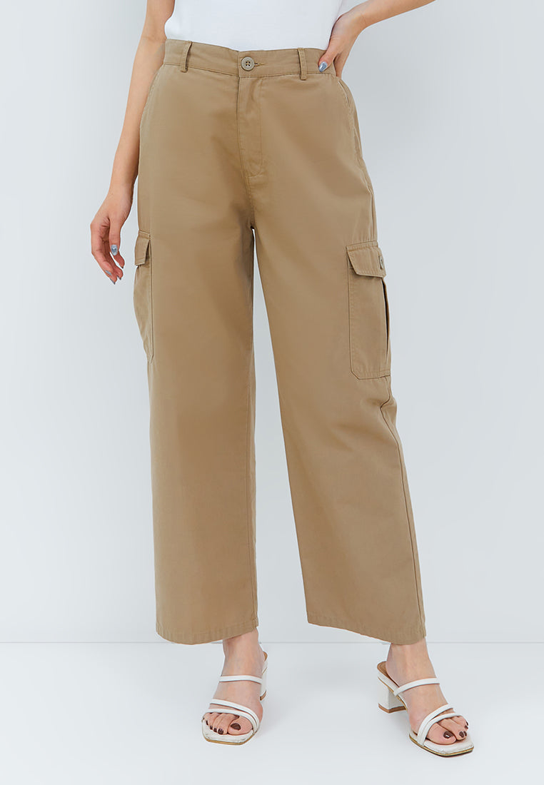 Lara Khaki Cargo Pants | G.3904