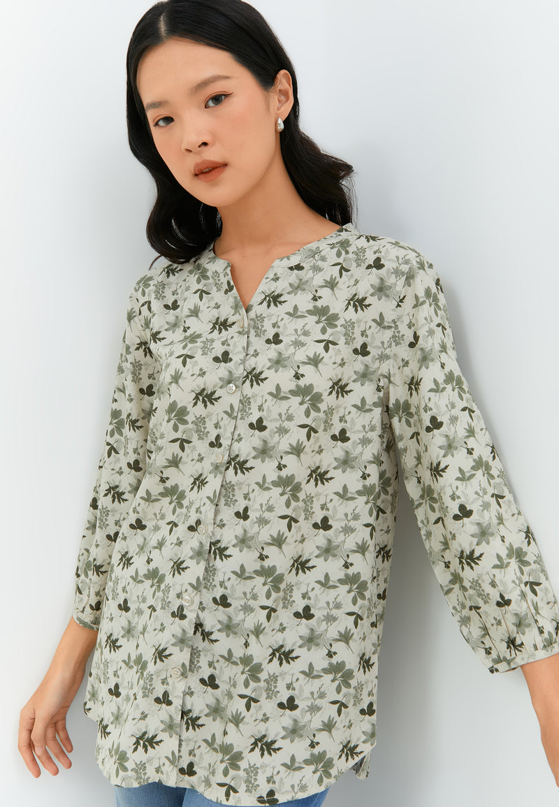 Cartea Flower Green Blouse | G.13102