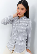 Aemma Grey Stripe Shirt | G.11608