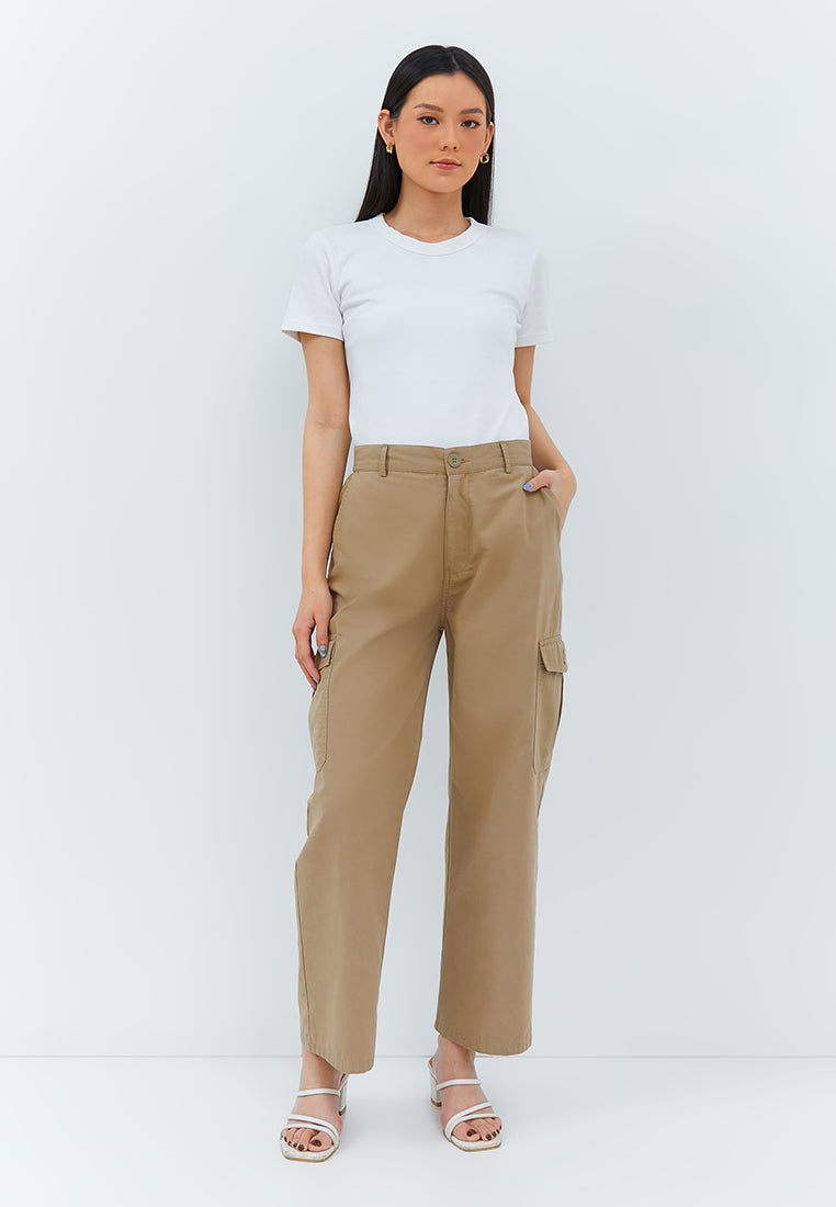 Lara Khaki Cargo Pants | G.3904