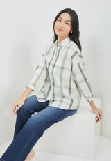 Bethari Green Plaid Oversize Shirt | G.13163