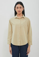 Ghiana Khaki Oversize Shirt | G.11715