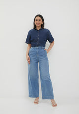 Wide Leg Jeans Light Blue Denim | G.3406