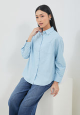 Ghiana Sky Blue Oversize Shirt | G.11714