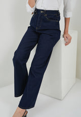 Loose Jeans Dark Blue Denim  | G.3408
