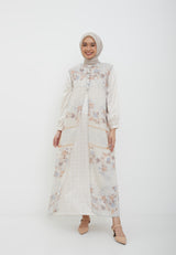 Asiyah Cream Two Set Dress | G.42124