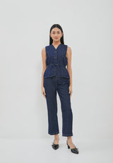 Laras Dark Blue Denim Sleeveless | G.6311