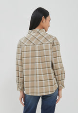 Ghia Brown Plaid Oversize Shirt | G.11691