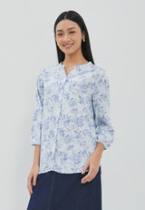 Zendaya Flower Blue Blouse | G.13173