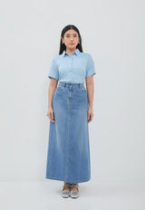 Alondra Blue Denim Skirt | G.21144