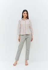 Suzy Brown Stripe Shirt | G.13143