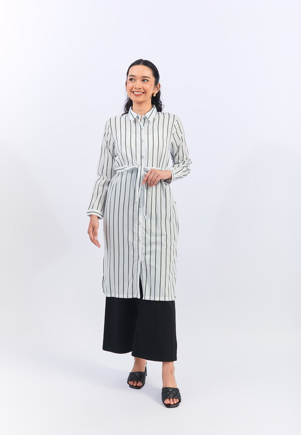 Mahira Green Stripe Tunic | G.1755