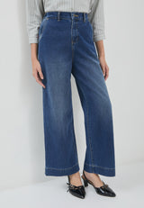Wide Leg Jeans Navy Denim | G.3411