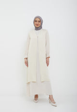 Amina Cream Two Set Dress | G.42136