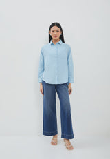 Ghiana Sky Blue Oversize Shirt | G.11714