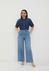 Wide Leg Jeans Light Blue Denim | G.3406