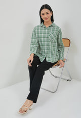 Ghia Green Plaid Oversize Shirt  | G.11690