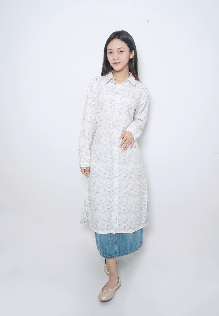 Mona Blue Flower Tunic | G.1723