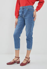 Folded Jeans Light Blue Denim | G.3809