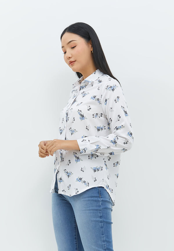 Tatum Flower Blue Shirt | G.11663