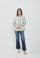 Bethari Green Plaid Oversize Shirt | G.13163