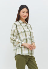 Bethari Green Plaid Shirt | G.13155