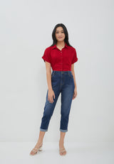 Folded Jeans Dark Blue Denim  |  G.3810