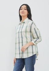 Bethari Green Plaid Oversize Shirt | G.13163
