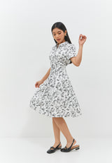 Agatha Flower Hitam Dress | G.43140