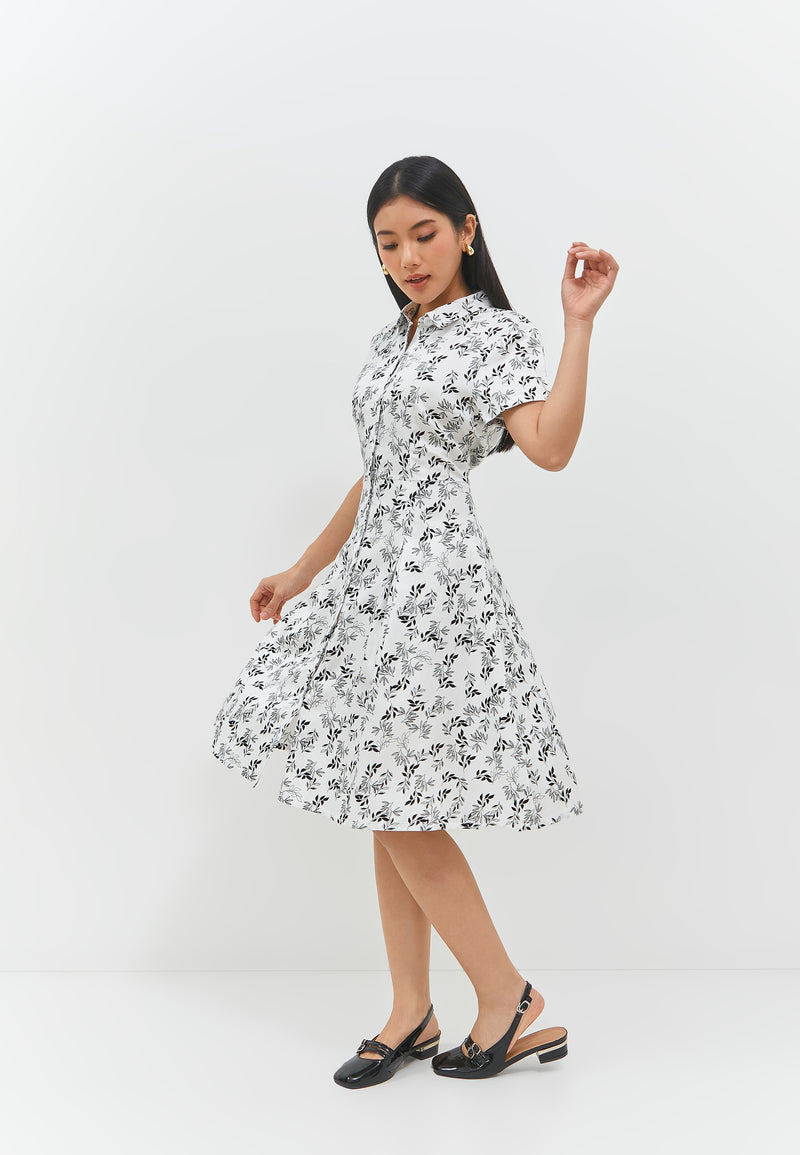 Agatha Flower Hitam Dress | G.43140