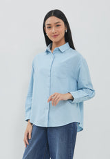 Ghiana Sky Blue Oversize Shirt | G.11714