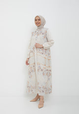 Asiyah Cream Two Set Dress | G.42124