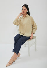 Ghiana Khaki Oversize Shirt | G.11715