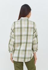 Bethari Green Plaid Shirt | G.13155