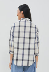 Bethari Black Plaid Oversize Shirt |  G.13162