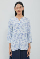 Zendaya Flower Blue Blouse | G.13173