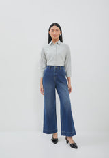 Wide Leg Jeans Navy Denim | G.3411