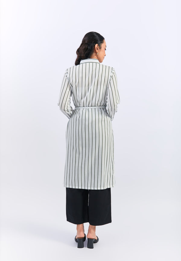 Mahira Green Stripe Tunic | G.1755